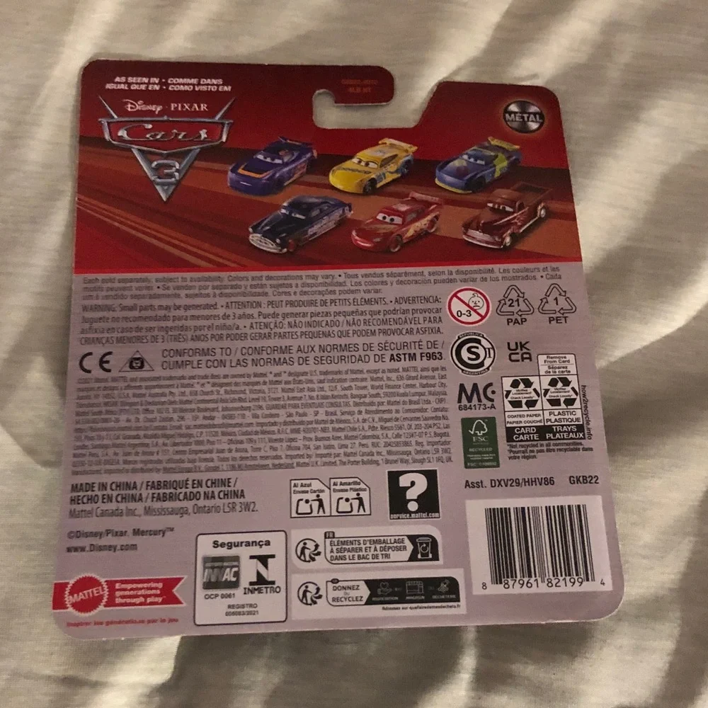 Pixar Cars Jonas Carvers Red Toy Car